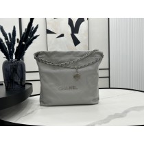 Chanel 22 Bag AS3261 Medium Calfskin Grey