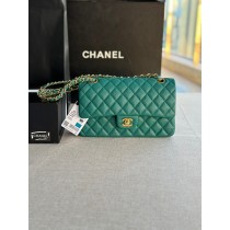 Chanel Classic Handbag A01112 Caviar Skin Green