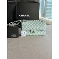 Chanel Classic Handbag A01112 Caviar Skin Light Green