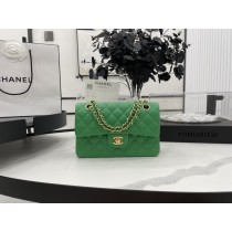 Chanel Classic Handbag Caviar Skin Light Green 23CM