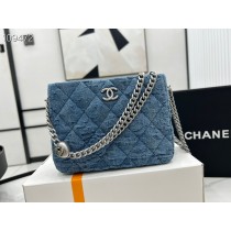 Chanel Denim CC logo Hobo Bag