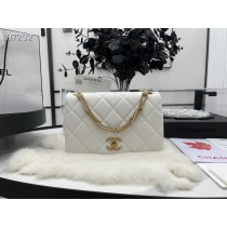 Chanel Flap Bag 26cm AS3387 Lambskin Leather White