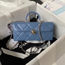 Chanel Large Box Bag AS4471 Calfskin Blue