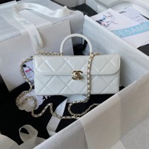 Chanel Large Box Bag AS4471 Calfskin White