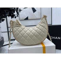 Chanel Large Chain Clutch AS3917 Lambskin & Shiny Light Gold Metal Beige