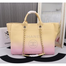 Chanel Shopping Bag Shaded Calfskin Orange Coral Pink