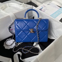 Chanel Small Box Bag AS4470 Calfskin Dark Blue