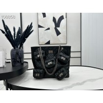 Chanel Vintage Shoulder Bag 33CM Calfskin Black