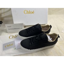Chloé Lauren Low-top Leather Sneakers Black
