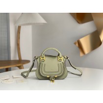 Chloé Marcie Satchel Muted Calfskin Light Green