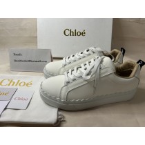 Chloe Women Lauren Sneaker Lace-up Calfskin White