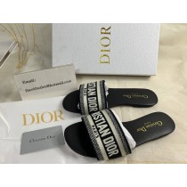 Dior Dway Slides Women Canvas Black