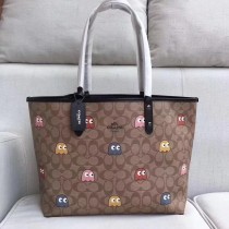 Coach Pac-Man Signature Tote & Make Up Bag Reversible