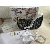 Dior CD Lounge Bag Oblique Motif Canvas Blue