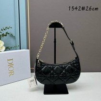 Dior CD Lounge Bag Supple Macrocannage Lambskin Black