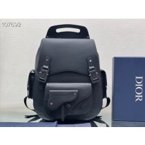 Dior Gallop Large Backpack Grained Calfskin All Black
