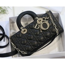 Dior Lady D-Joy Bag 26CM Cannage Lambskin Black