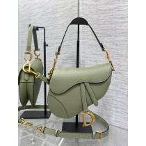 Dior Large Saddle Bag Grained Calfskin Green
