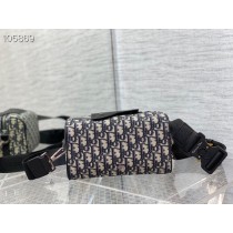 Dior Lingot 22 Bag Beige and Black Dior Oblique Jacquard