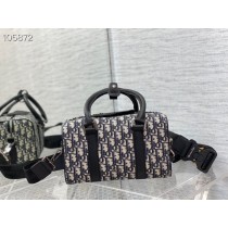 Dior Lingot 26 Bag Beige and Black Dior Oblique Jacquard