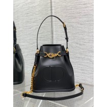 Dior Medium C'Est Bag CD-Embossed Calfskin Black