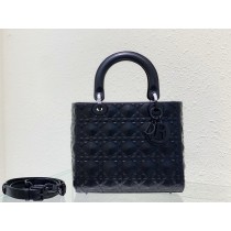 Dior Medium Lady Dior Bag Cannage Calfskin Black