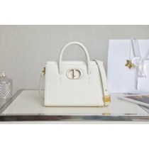 Dior Medium St Honore Tote Leather White
