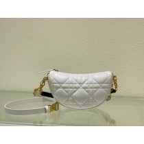 Dior Medium Vibe Hobo Bag Calfskin White