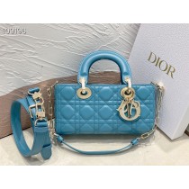 Dior Micro Lady D-Joy Bag Cannage Lambskin Blue