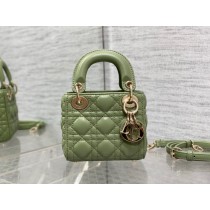 Dior Micro Lady Dior Bag Cannage Lambskin Green