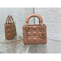 Dior Mini Lady Dior Bag Cannage Lambskin Pink