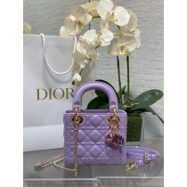 Dior Mini Lady Dior Bag Lilac Cannage Lambskin