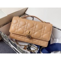 Dior Miss Dior Mini Bag Cannage Lambskin Top Handle Khaki