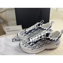 Dior Oblique 'B24' Men Sneakers With Cannage Black White