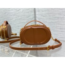 Dior Signature Oval Camera Bag Brown