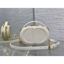 Dior Signature Oval Camera Bag White
