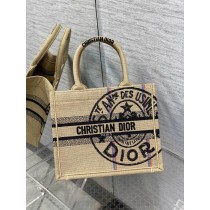 Dior Small Book Tote Borwn Dior Union Embossed 