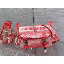 Dior Small Diorcamp Bag Embroidery Red
