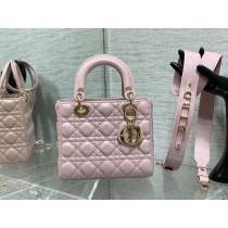 Dior Small Lady Dior My Abcdior Bag Cannage Lambskin Pink