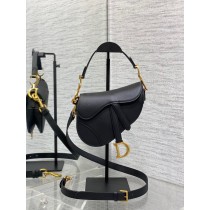 Dior Small Saddle Bag Grained Calfskin White