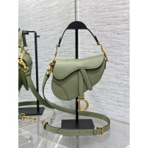 Dior Small Saddle Bag Grained Calfskin Green