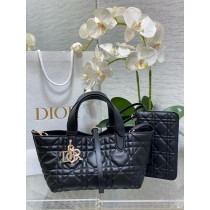 Dior Toujours Bag Macrocannage Calfskin Black