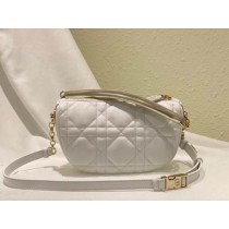 Dior Vibe Hobo Bag Cannage Leather White