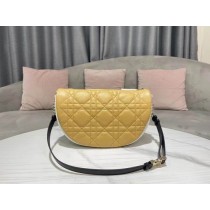 Dior Vibe Hobo Bag Cannage Leather Yellow