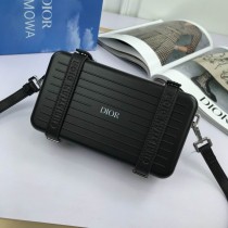 Dior X Rimowa Aluminum Personal Clutch On Strap Black