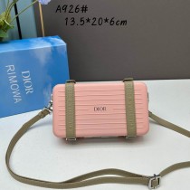 Dior X Rimowa Aluminum Personal Clutch On Strap Pink