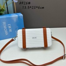 Dior X Rimowa Aluminum Personal Clutch On Strap White