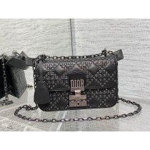 Dior Cannage Dioraddict Studded Bag Lambskin Black