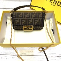 Fendi Baguette Small FF Jacquard Fabric Bag