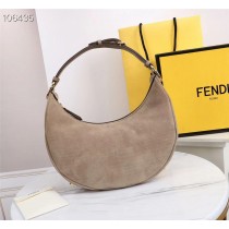 Fendi FEND1praphy Underarm Bag Camel Suede
